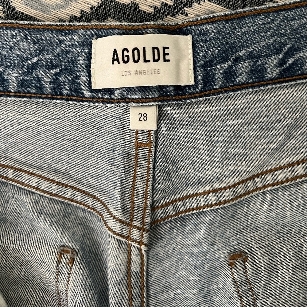 Agolde Riley High Rise Straight Crop Jeans - Picture 5 of 7